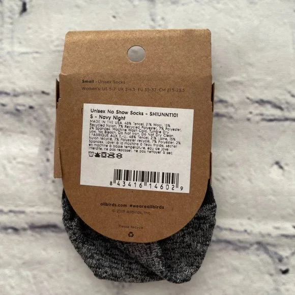 Allbirds Unisex No Show Socks in Navy Night - Picture 3 of 4